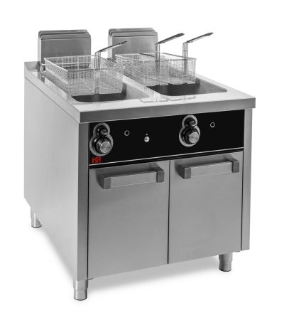 Freidora a gas doble con mueble